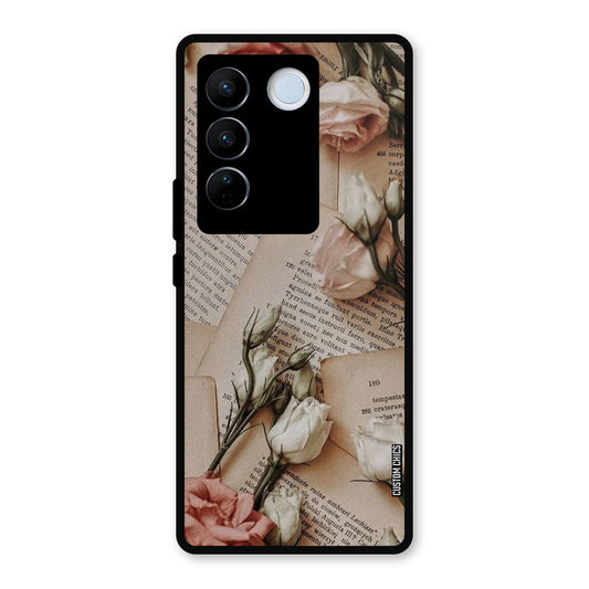 VIntage Flower Vivo V27 Pro Mobile Back Cover - Aesthetic PrintShield Case