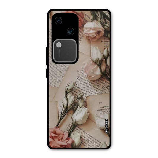 VIntage Flower Vivo V30 Mobile Back Cover - Aesthetic PrintShield Case