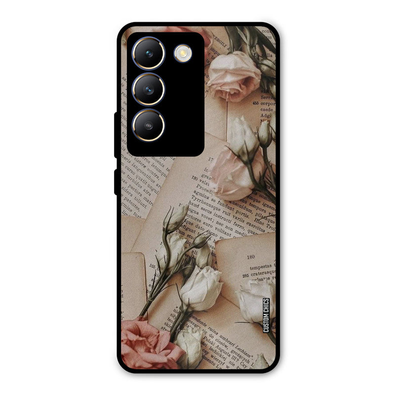 VIntage Flower Vivo Y200e Mobile Back Cover - Aesthetic PrintShield Case