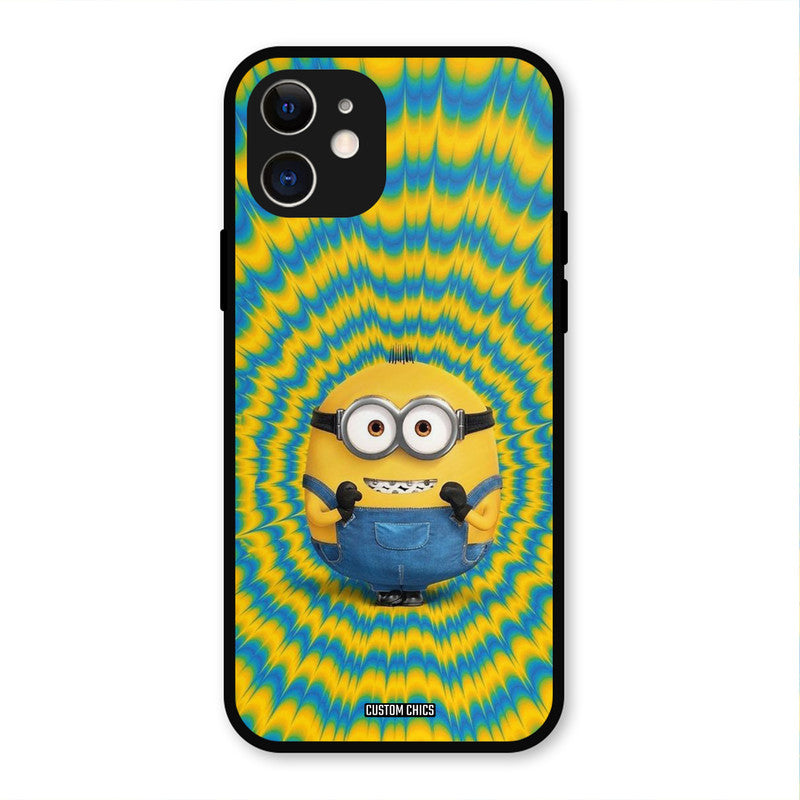 Vibrant Minion iPhone 12 Mobile Back Cover - Cute PrintShield Case
