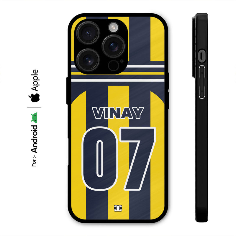 Vinay Cricket Jersey Case – Custom Name & Number | PrintShield Mobile Cover