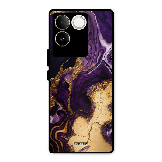 Viole Gold iQOO Z7 Pro Mobile Back Cover - Aesthetic PrintShield Case