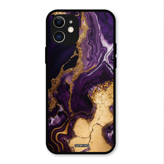 Viole Gold IPhone 12 Mobile Back Cover - Aesthetic PrintShield Case