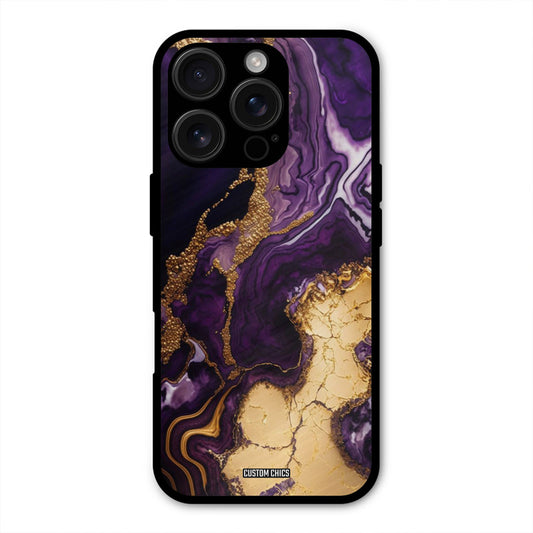 Viole Gold iPhone 16 Pro Mobile Back Cover - Aesthetic PrintShield Case