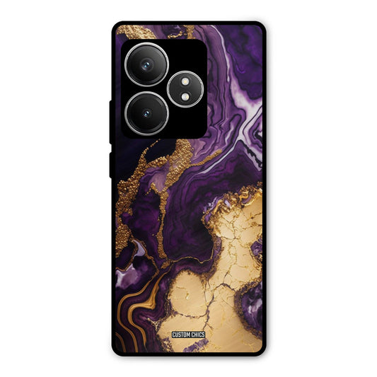 Viole Gold Realme GT 6T Mobile Back Cover - Aesthetic PrintShield Case