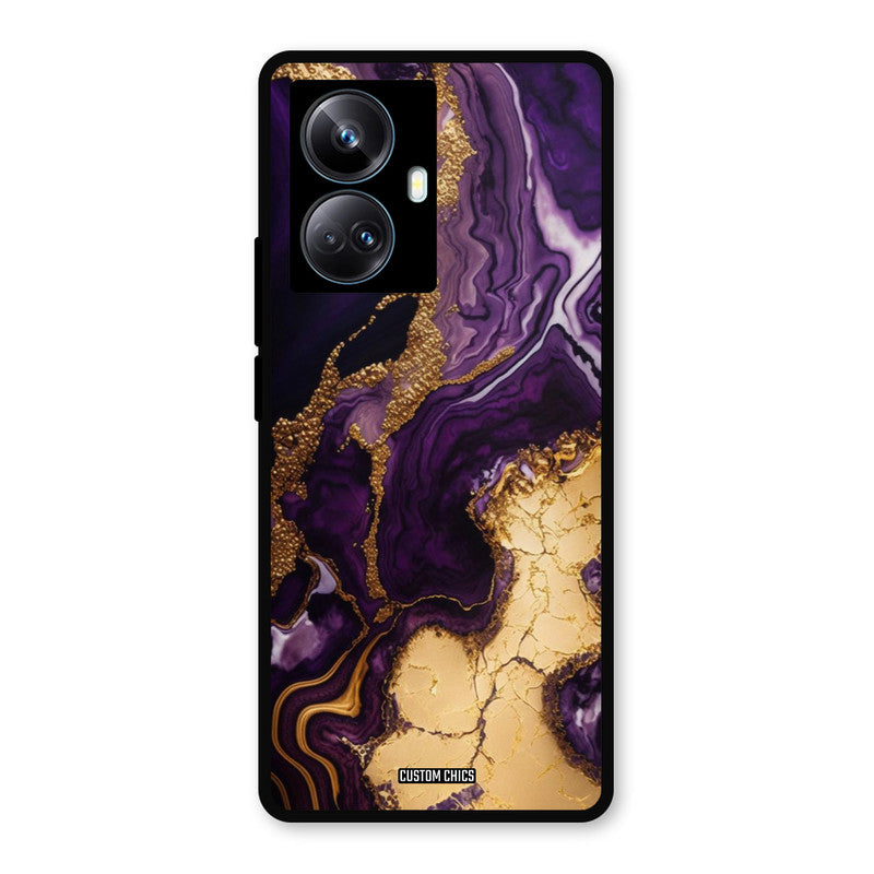 Viole Gold Realme 10 Pro Plus Mobile Back Cover - Aesthetic PrintShield Case