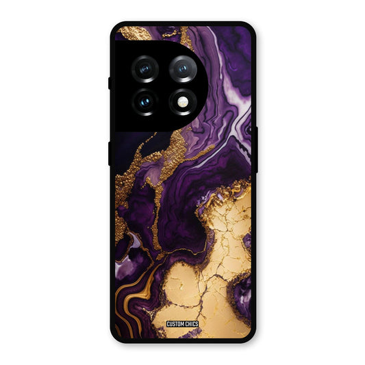 Viole Gold OnePlus 11 Mobile Back Cover - Aesthetic PrintShield Case