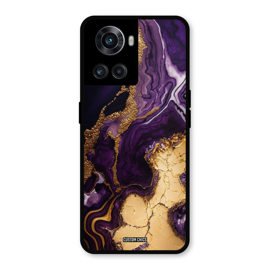 Viole Gold OnePlus 10R Mobile Back Cover - Aesthetic PrintShield Case