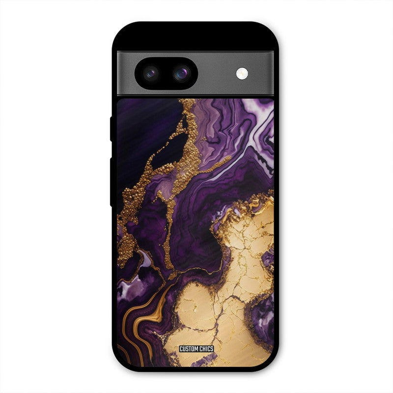 Viole Gold Google Pixel 8a Mobile Back Cover - Aesthetic PrintShield Case