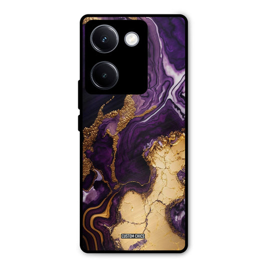 Viole Gold Vivo Y300 Plus Mobile Back Cover - Aesthetic PrintShield Case