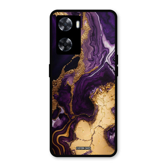 Viole Gold Oppo A57 2022 Mobile Back Cover - Aesthetic PrintShield Case