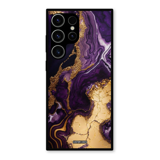 Viole Gold Samsung Galaxy S23 Ultra Mobile Back Cover - Aesthetic PrintShield Case