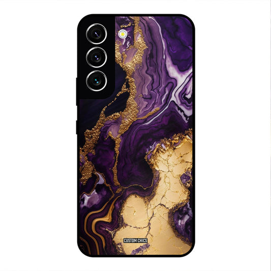 Viole Gold Samsung Galaxy S22 Mobile Back Cover - Aesthetic PrintShield Case