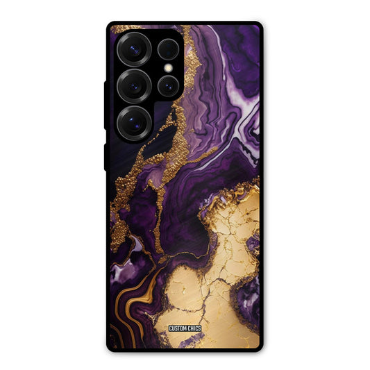 Viole Gold Samsung Galaxy S25 Ultra Mobile Back Cover - Aesthetic PrintShield Case