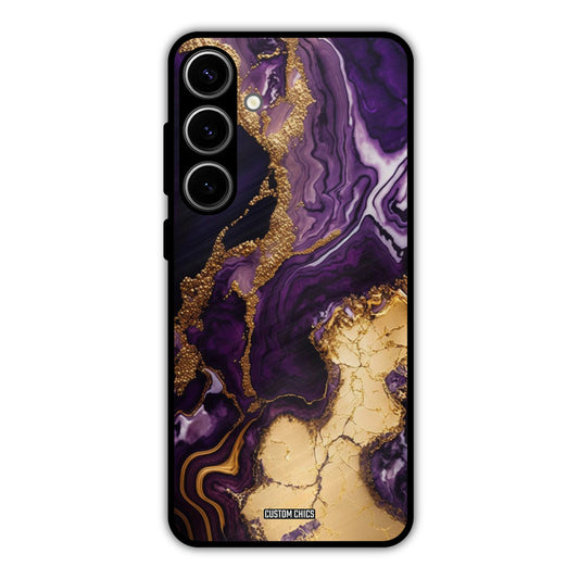 Viole Gold Samsung Galaxy S24 Plus Mobile Back Cover - Aesthetic PrintShield Case