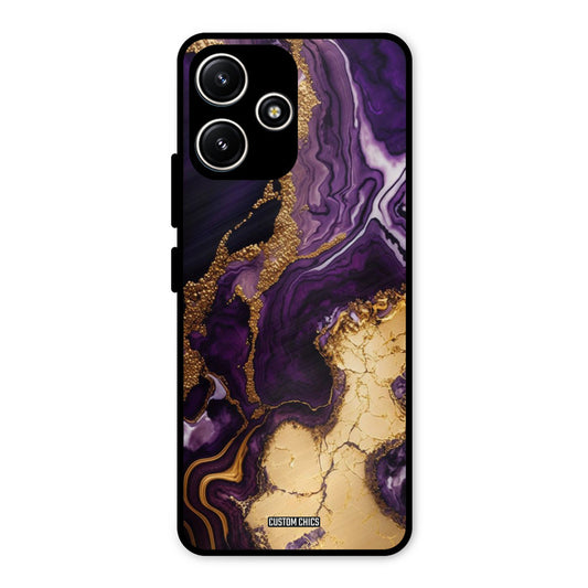 Viole Gold Redmi 12 5G Mobile Back Cover - Aesthetic PrintShield Case