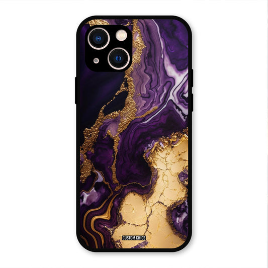 Viole Gold iPhone 13 Mobile Back Cover - Aesthetic PrintShield Case