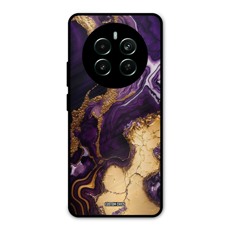 Viole Gold Realme 12 Plus Mobile Back Cover - Aesthetic PrintShield Case