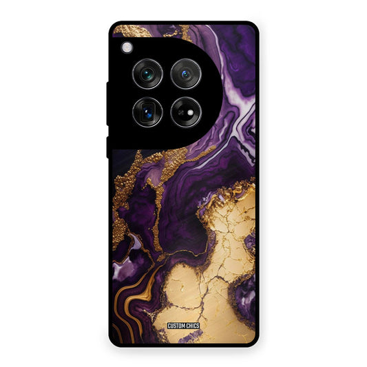 Viole Gold OnePlus 12 Mobile Back Cover - Aesthetic PrintShield Case