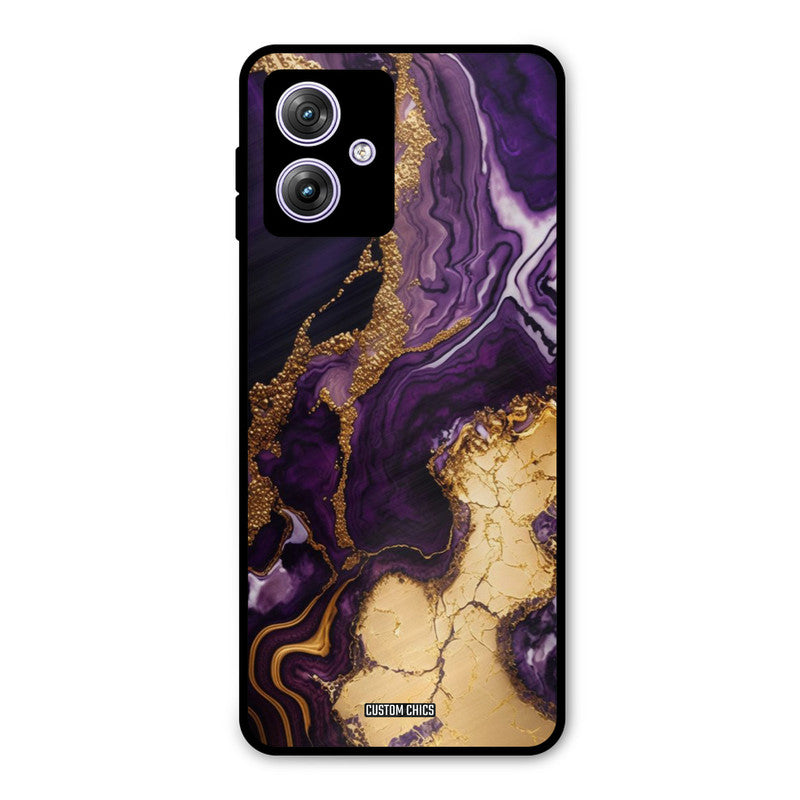 Viole Gold Moto G54 Mobile Back Cover - Aesthetic PrintShield Case