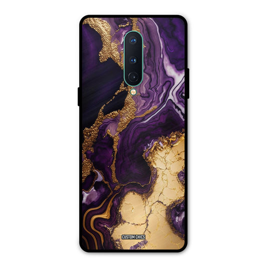 Viole Gold Oneplus 8 Mobile Back Cover - Aesthetic PrintShield Case