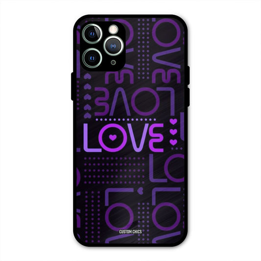 Violet Love iPhone 11 Pro Max Mobile Back Cover - Typography PrintShield Case