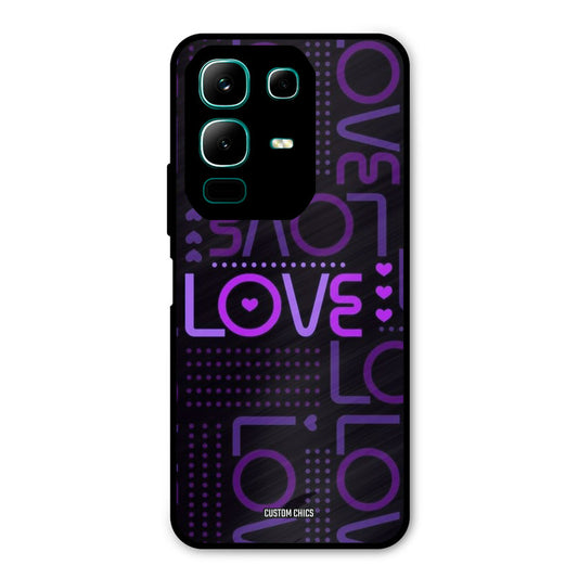 Violet Love Infinix Note 50x Mobile Back Cover - Typography PrintShield Case