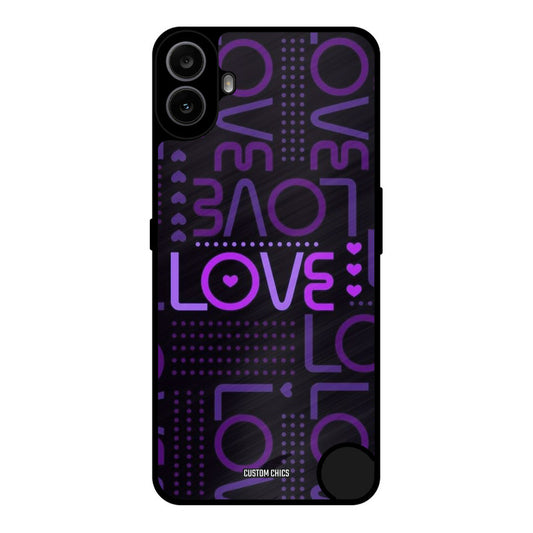 Violet Love Nothing CMF Phone 1 Mobile Back Cover - Typography PrintShield Case
