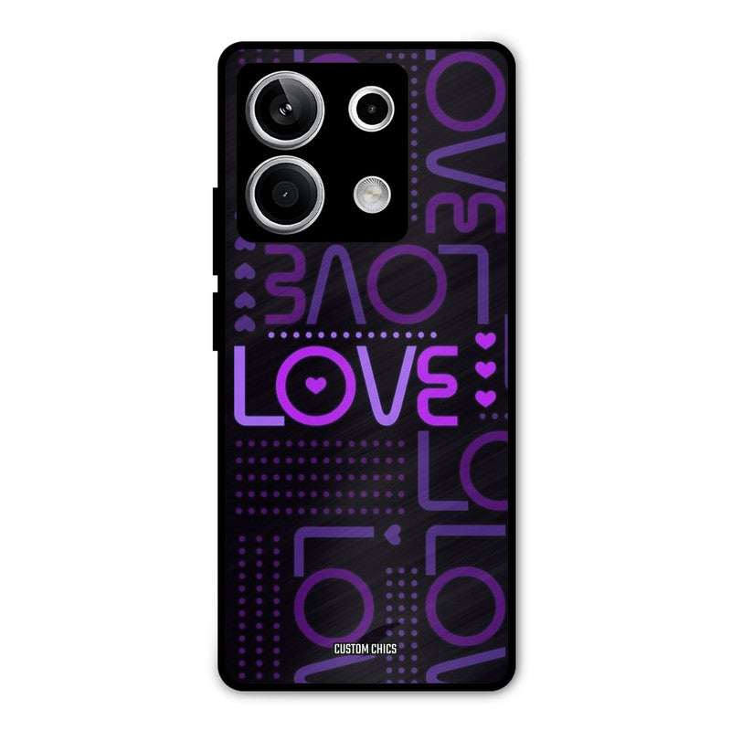 Violet Love Redmi Note 13 5G Mobile Back Cover - Typography PrintShield Case