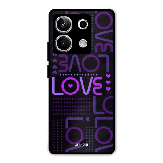 Violet Love Redmi Note 13 5G Mobile Back Cover - Typography PrintShield Case