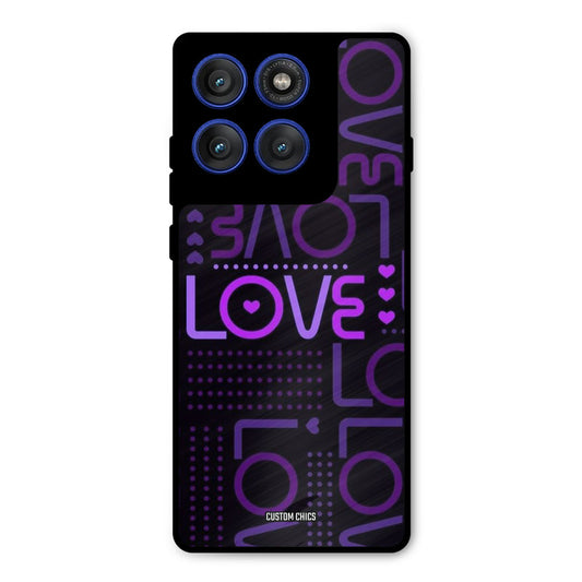 Violet Love Motorola Edge 60 Pro Mobile Back Cover - Typography PrintShield Case
