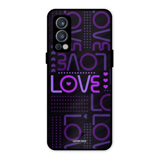 Violet Love OnePlus Nord 2 5G Mobile Back Cover - Typography PrintShield Case