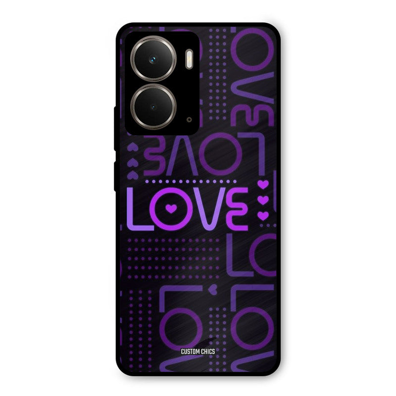 Violet Love Realme P3 Mobile Back Cover - Typography PrintShield Case