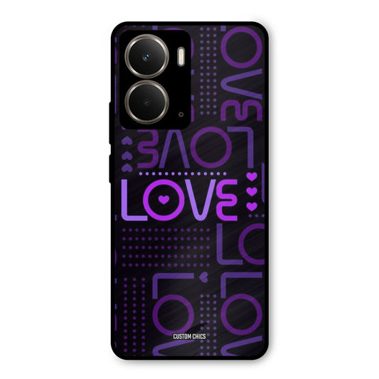 Violet Love Realme P3 Mobile Back Cover - Typography PrintShield Case