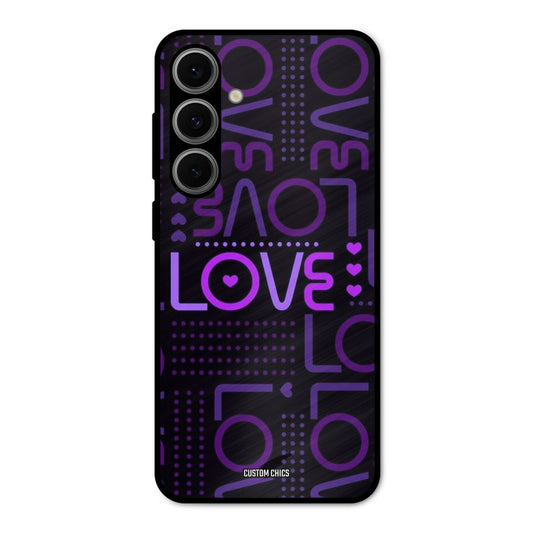 Violet Love Samsung Galaxy S24 Mobile Back Cover - Typography PrintShield Case