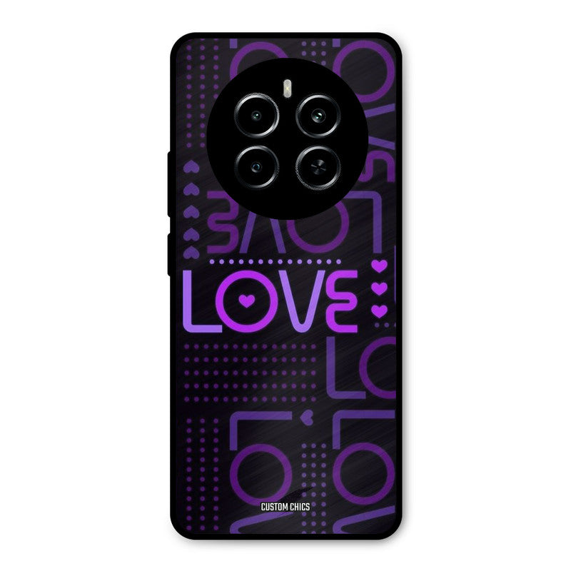 Violet Love Realme P1 5G Mobile Back Cover - Typography PrintShield Case