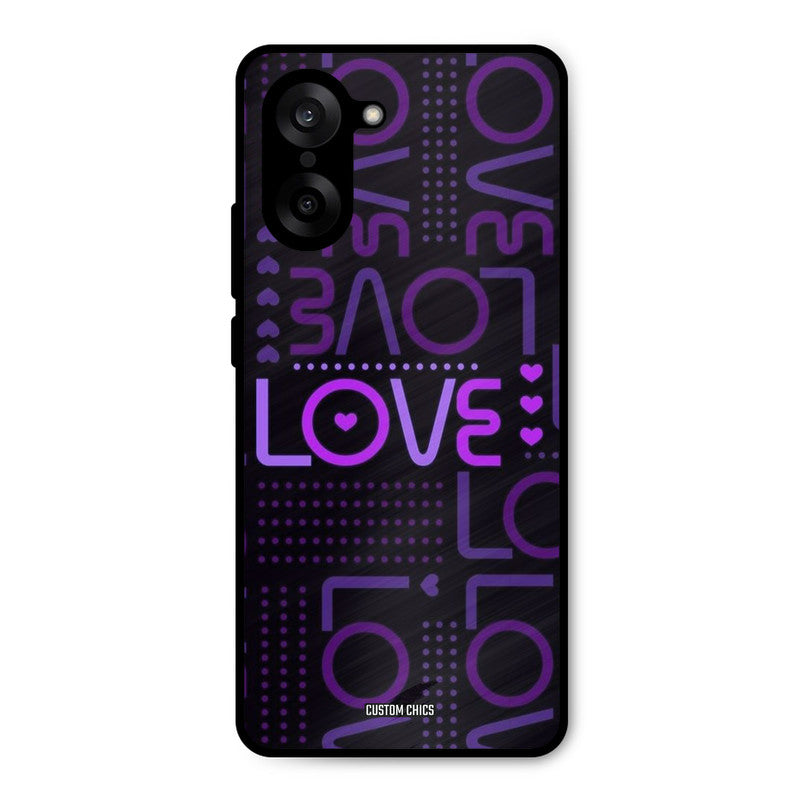 Violet Love Oneplus Nord CE5 Mobile Back Cover - Typography PrintShield Case