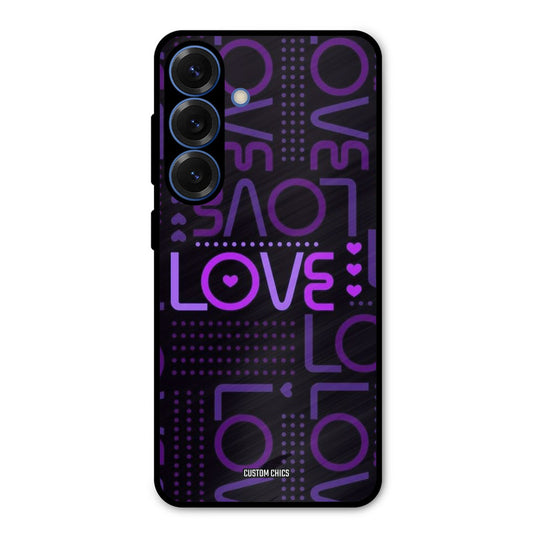 Violet Love Samsung Galaxy S25 Plus Mobile Back Cover - Typography PrintShield Case