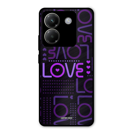 Violet Love Poco M7 Pro Mobile Back Cover - Typography PrintShield Case