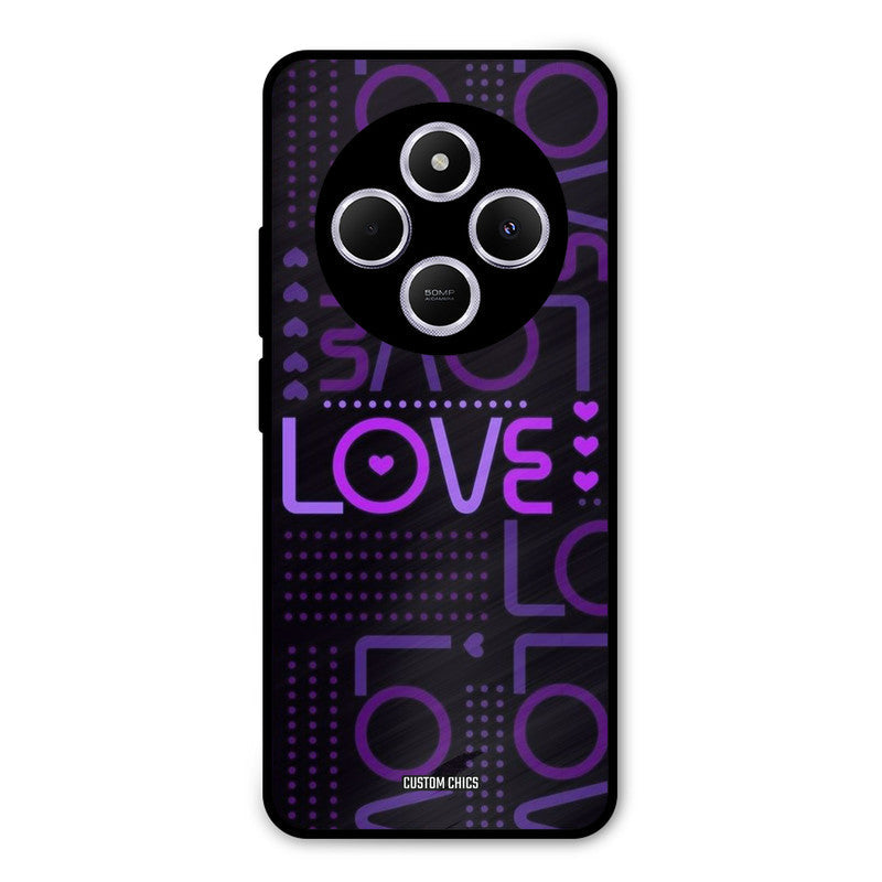 Violet Love Poco M7 Mobile Back Cover - Typography PrintShield Case