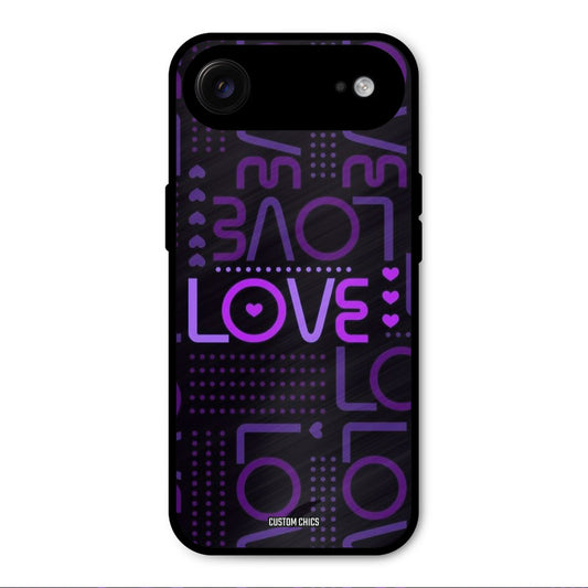 Violet Love iPhone Air Mobile Back Cover - Typography PrintShield Case