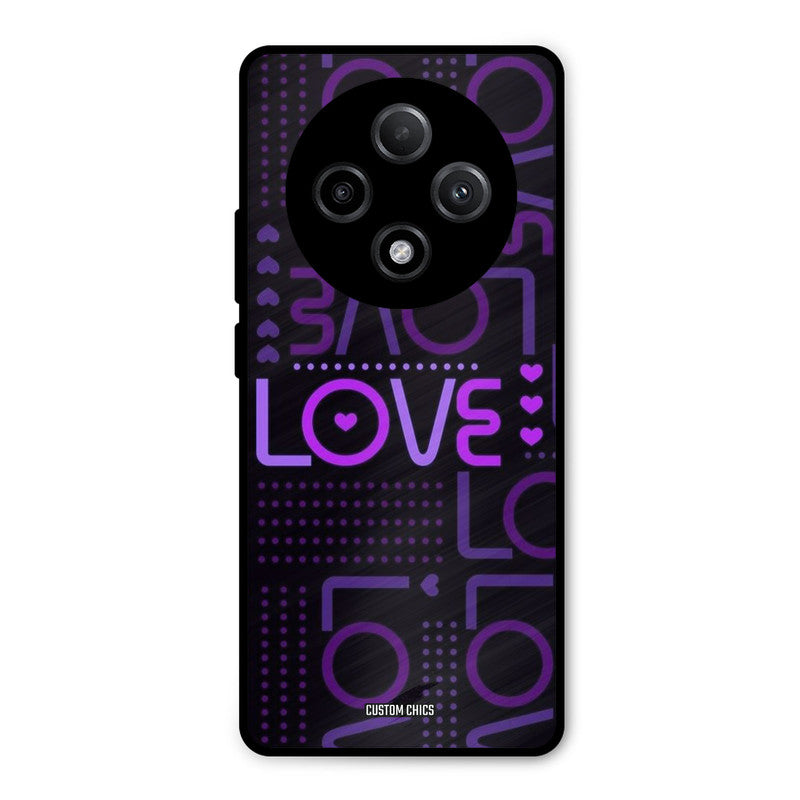 Violet Love Oppo F27 Pro Plus 5G Mobile Back Cover - Typography PrintShield Case