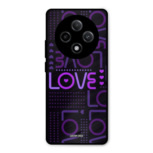 Violet Love Oppo F27 Pro Plus 5G Mobile Back Cover - Typography PrintShield Case