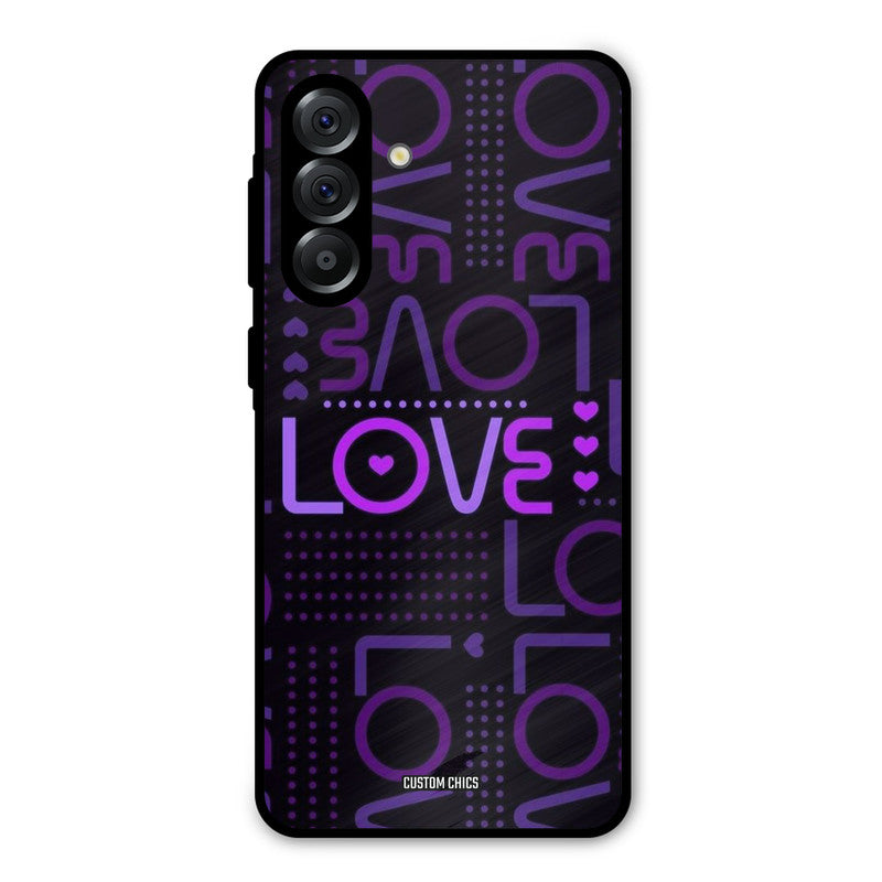 Violet Love Samsung Galaxy A36 Mobile Back Cover - Typography PrintShield Case
