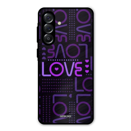 Violet Love Samsung Galaxy A36 Mobile Back Cover - Typography PrintShield Case