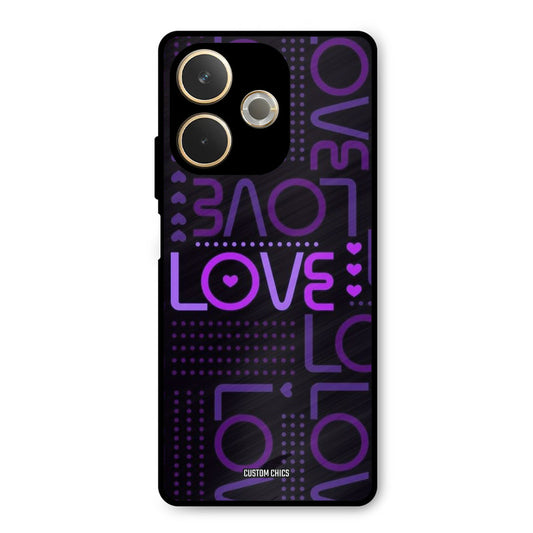 Violet Love Oppo A5 Pro Mobile Back Cover - Typography PrintShield Case