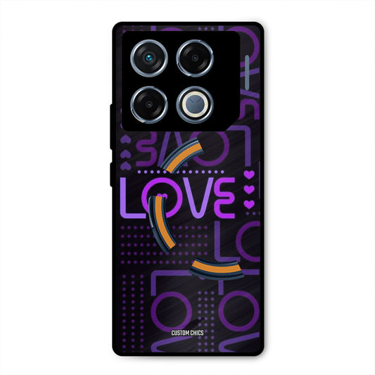 Violet Love Infinix GT 20 Pro Mobile Back Cover - Typography PrintShield Case