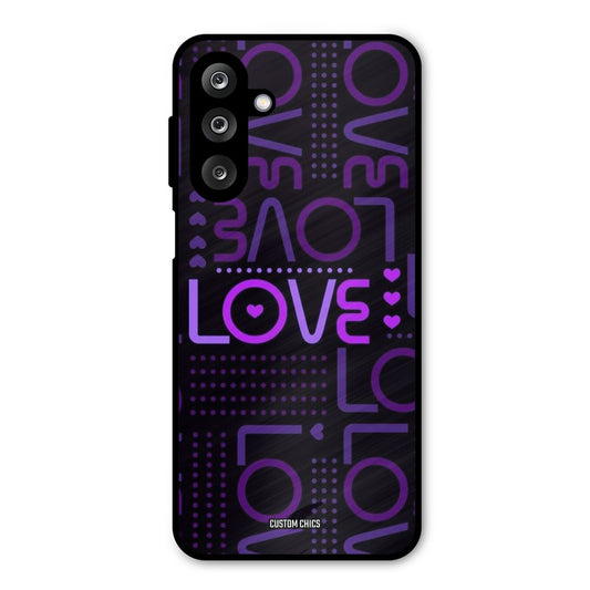 Violet Love Samsung Galaxy M36 Mobile Back Cover - Typography PrintShield Case