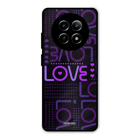 Violet Love Realme Narzo N65 Mobile Back Cover - Typography PrintShield Case