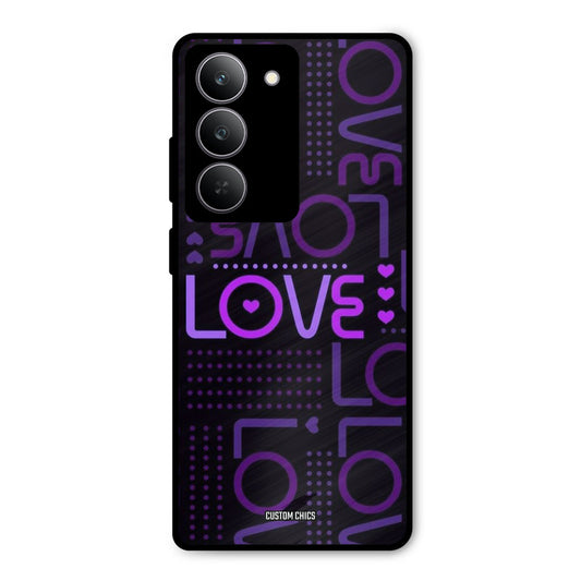 Violet Love Realme 14x Mobile Back Cover - Typography PrintShield Case